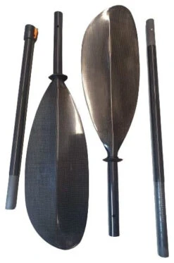 Aztron Boutique -Aztron Boutique aircanoe full carbon kayak paddle 4 parts 220 230 cm black 200 230 cm black 0 1