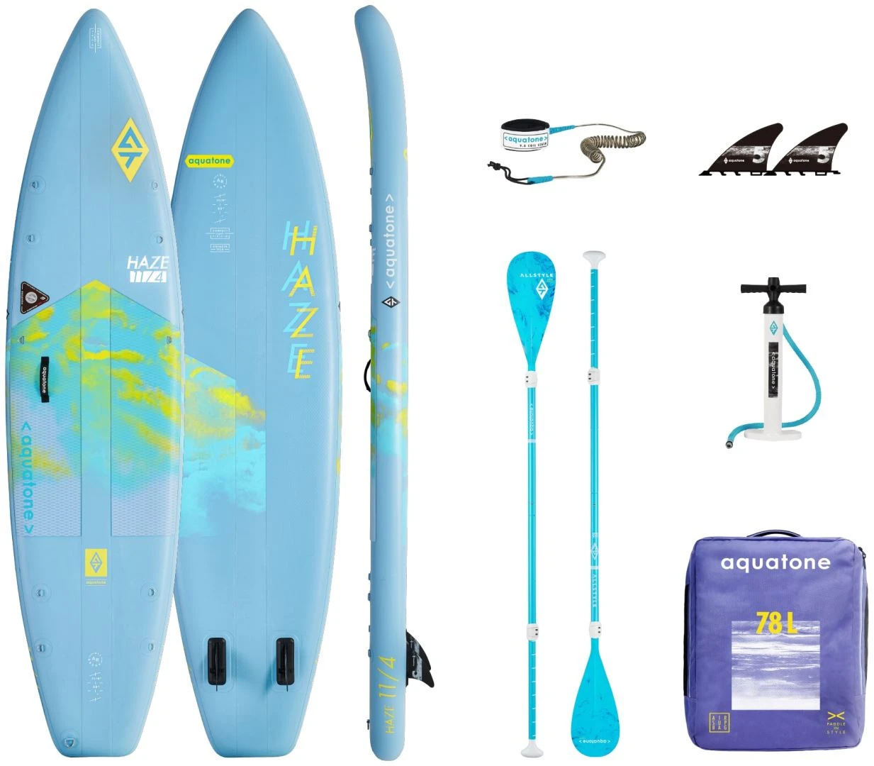 Aquatone Haze 11'4" Compact SUP/Touring Blue 3 Aquatone Haze 11'4" Compact SUP/Touring Blue