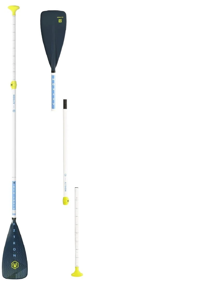 Aztron Neo Youth Fiberglass 3-Section Paddle Green-White 3 Aztron Neo Youth Fiberglass 3-Section Paddle Green-White