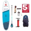 Red Paddle Co. Red Paddle Co 10'6 Ride MSL Inflatable SUP + Cruiser Tough Paddle White-Blue-Dark Blue -Aztron Boutique red paddle co 10 6 ride msl inflatable sup cruiser tough paddle white blue dark blue 0