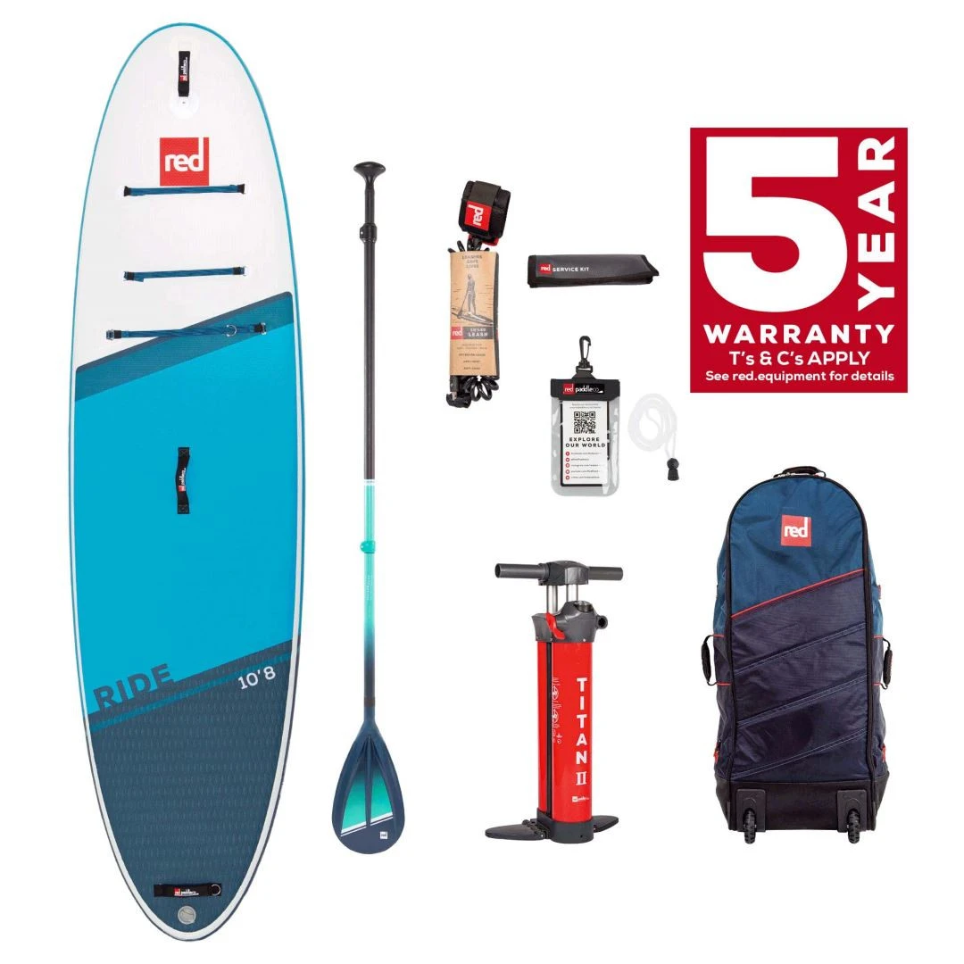 Red Paddle Co. Red Paddle Co 10'8 Ride MSL Inflatable SUP + Cruiser Tough Paddle White-Blue-Dark Blue 3 Red Paddle Co. Red Paddle Co 10'8 Ride MSL Inflatable SUP + Cruiser Tough Paddle White-Blue-Dark Blue
