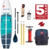 Red Paddle Co. Red Paddle Co 12'0 Compact MSL Inflatable SUP White-Teal-Dark Blue -Aztron Boutique red paddle co 12 0 compact msl inflatable sup white teal dark blue 0 1