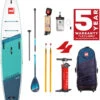 Red Paddle Co. Red Paddle Co 12'0 Voyager MSL Inflatable SUP + Hybrid Tough Paddle White-Teal-Dark Blue -Aztron Boutique red paddle co 12 0 voyager msl inflatable sup hybrid tough paddle white teal dark blue 0