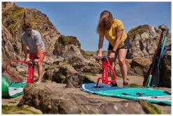 Red Paddle Co. Red Paddle Co 12'0 Voyager MSL Inflatable SUP + Hybrid Tough Paddle White-Teal-Dark Blue -Aztron Boutique red paddle co 12 0 voyager msl inflatable sup hybrid tough paddle white teal dark blue 3