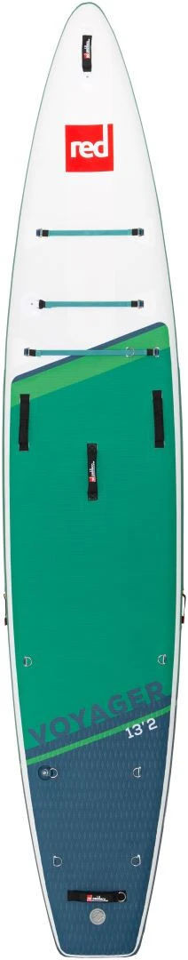 Red Paddle Co. Red Paddle Co 12’8 Voyager MSL Inflatable SUP + Hybrid Tough Paddle White-Green-Dark Blue 5 Red Paddle Co. Red Paddle Co 12’8 Voyager MSL Inflatable SUP + Hybrid Tough Paddle White-Green-Dark Blue – Image 3
