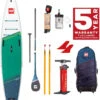 Red Paddle Co. Red Paddle Co 12’8 Voyager MSL Inflatable SUP + Prime Paddle White-Green-Dark Blue -Aztron Boutique red paddle co 12 6 voyager msl inflatable sup prime paddle white green dark blue 0