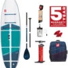 Red Paddle Co. Red Paddle Co 9'6 Compact MSL Inflatable SUP White-Teal-Dark Blue -Aztron Boutique red paddle co 9 6 compact msl inflatable sup white teal dark blue 0 1